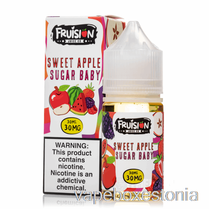 Vape Box Estonia Magus õun Suhkur Baby - Fruision Salts - 30ml 30mg